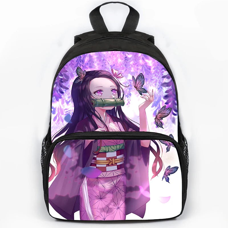 Kawaii Anime Demon Slayer Shinobu Kocho Backpacks Hight Quality School Bags Girls Boys Kimetsu No Yaiba Backpack Kids Bookbags