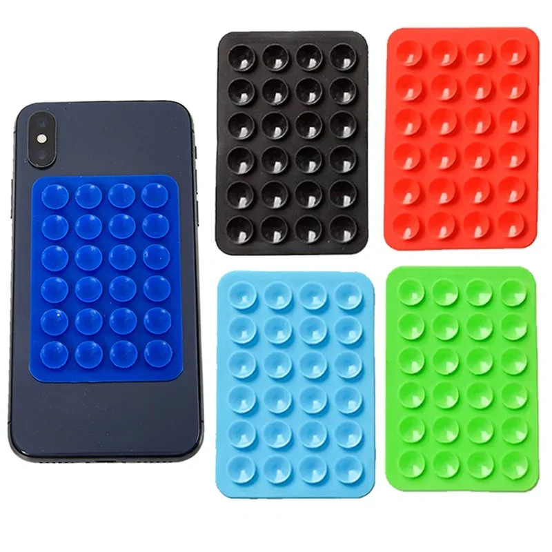 1PC Double Side Silicone Suction Pad For Mobile Phone Fixture Suction Cup Backed Adhesive Silicone Rubber Sucker Pad For Fixing