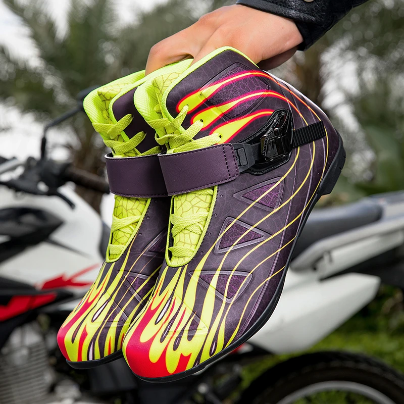 

Motorcycle protective boots men four season new high top off-road anti slip breathable wear-resistant comfortable riding shoes