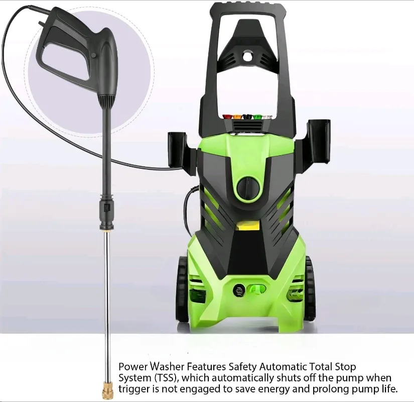High pressure washer, car washing machine, green