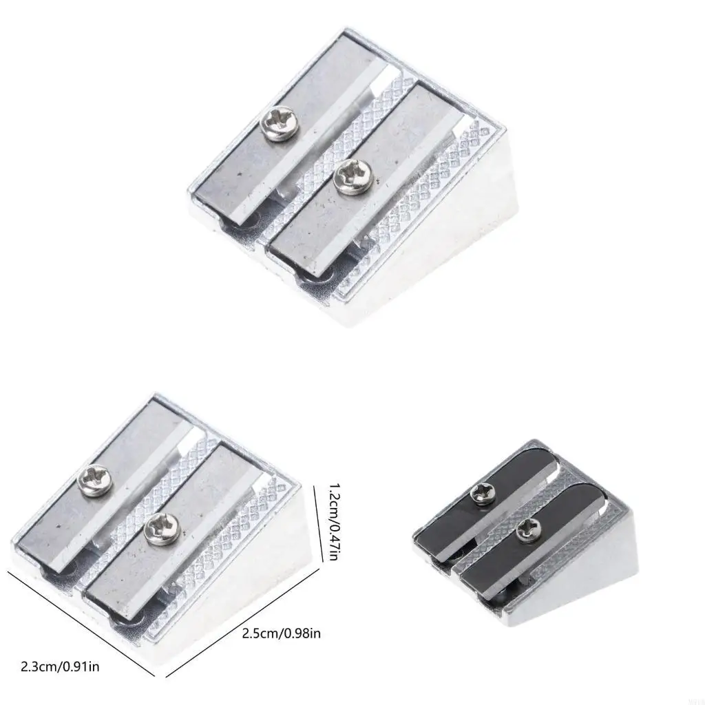 

M5TB Metal Bevelled Double Hole Pencil Sharpener School Office Sharpener Stationery