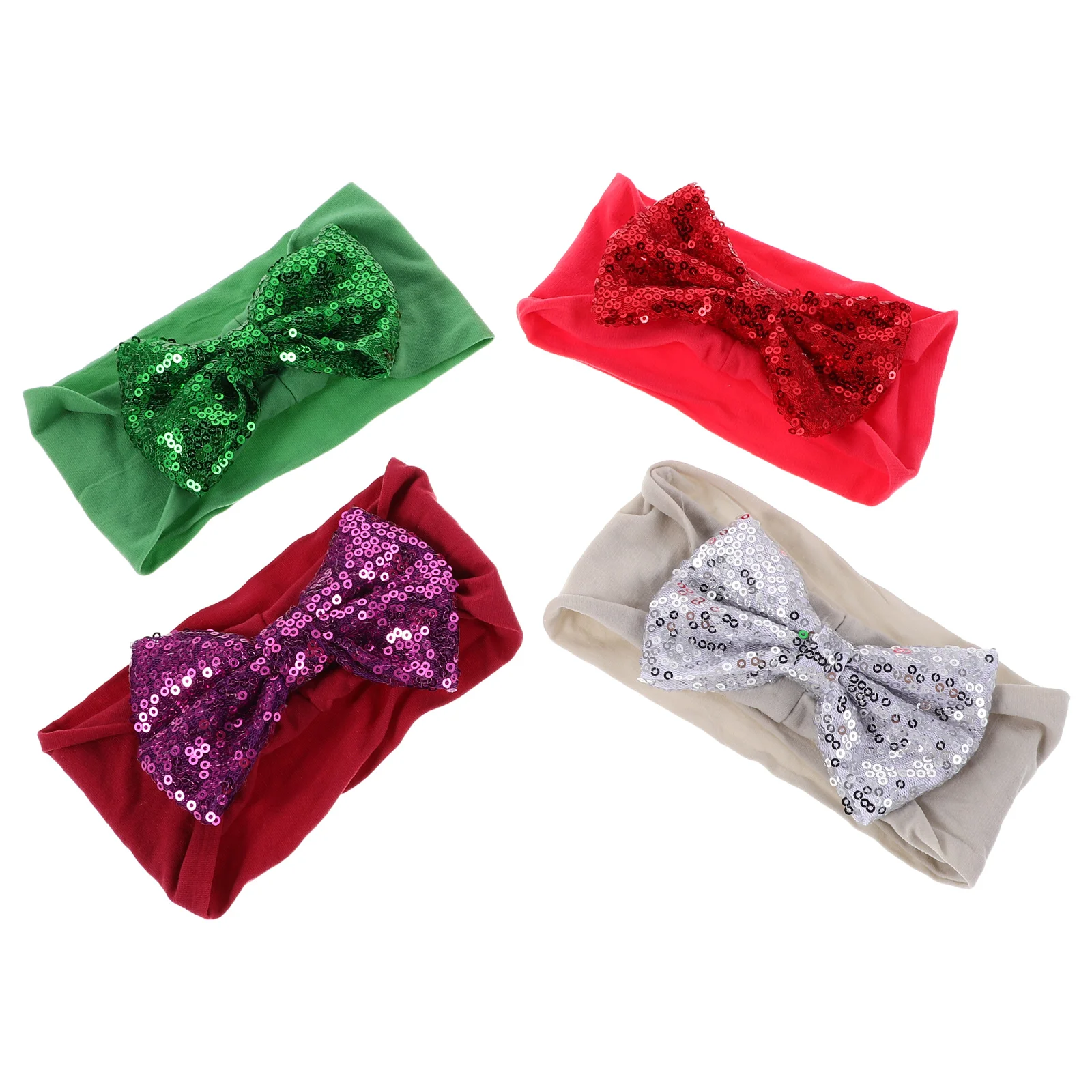 

4 Pcs 's Headband Girl's Stretch Headbands Hair Bow Headwraps Girls Bows Girls' Accessories Turban