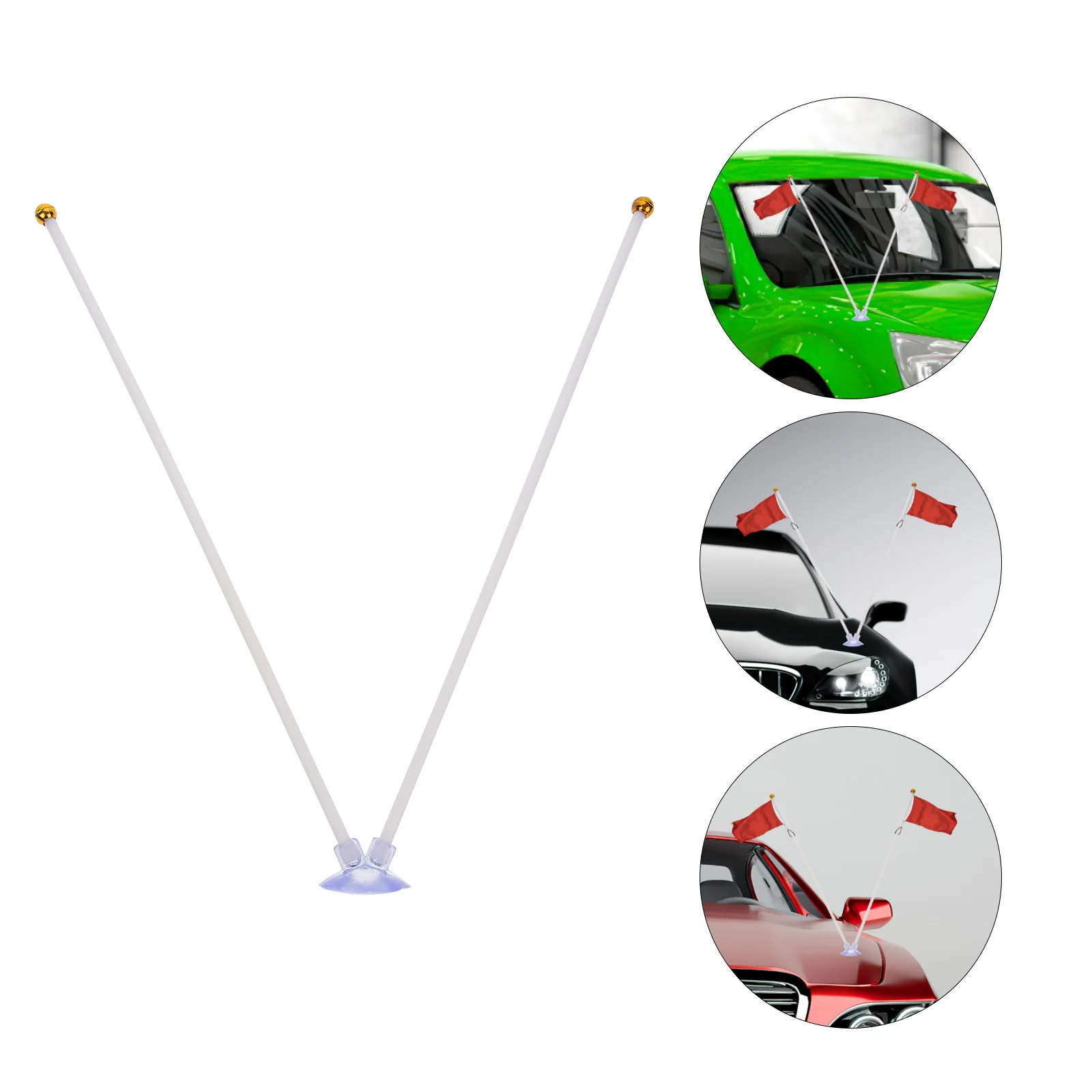 

20Pcs Suction Cup Flagpole Holder Plastic Durable Car Window Flag Mount Strong Windproof Bracket Stand Car Window Flag Mount