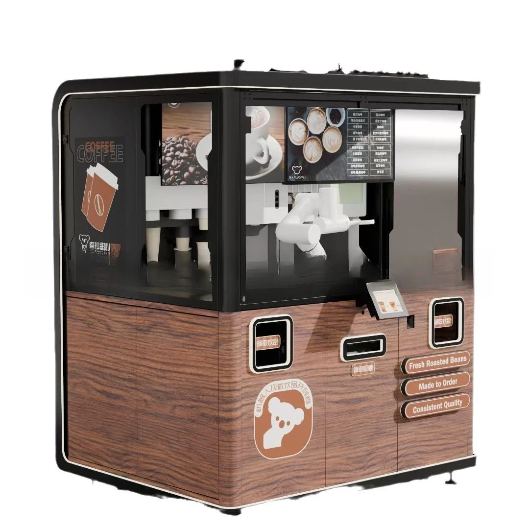 Unmanned coffee vending machine Coffee house Automatic vending machine, freshly ground , with six-axis