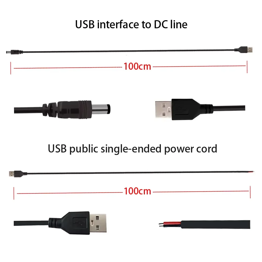 USB Plug Single-ended Power Cord And USB Interface To DC Line  Power Cord Are Suitable For Cable Products