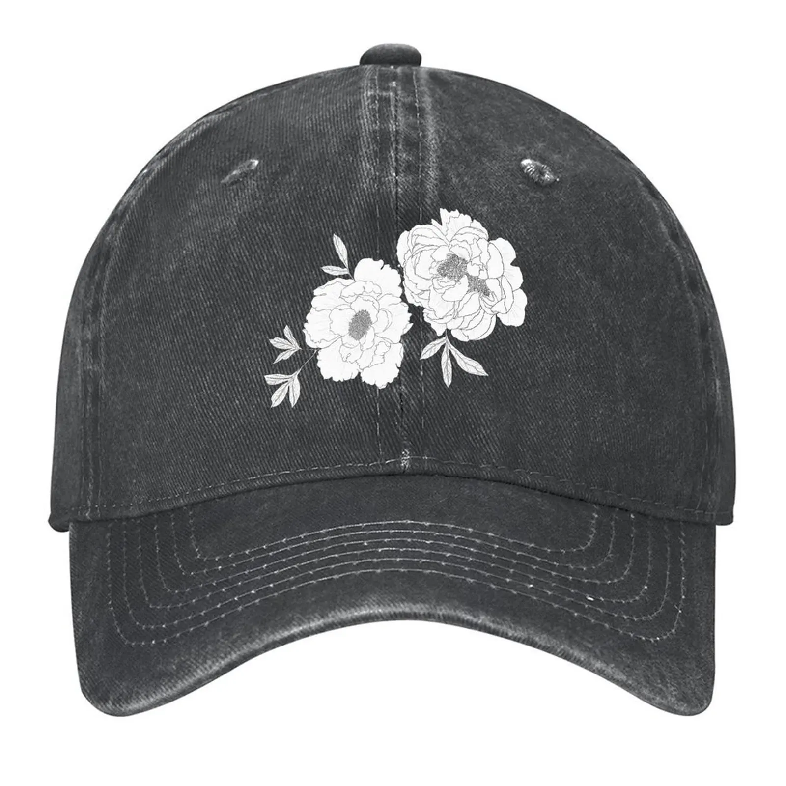 

Peony Pattern - Flower Line Art Baseball Cap Horse Hat sailor cap for men Designer Hat fishing hat Women's Beach Outlet Men's