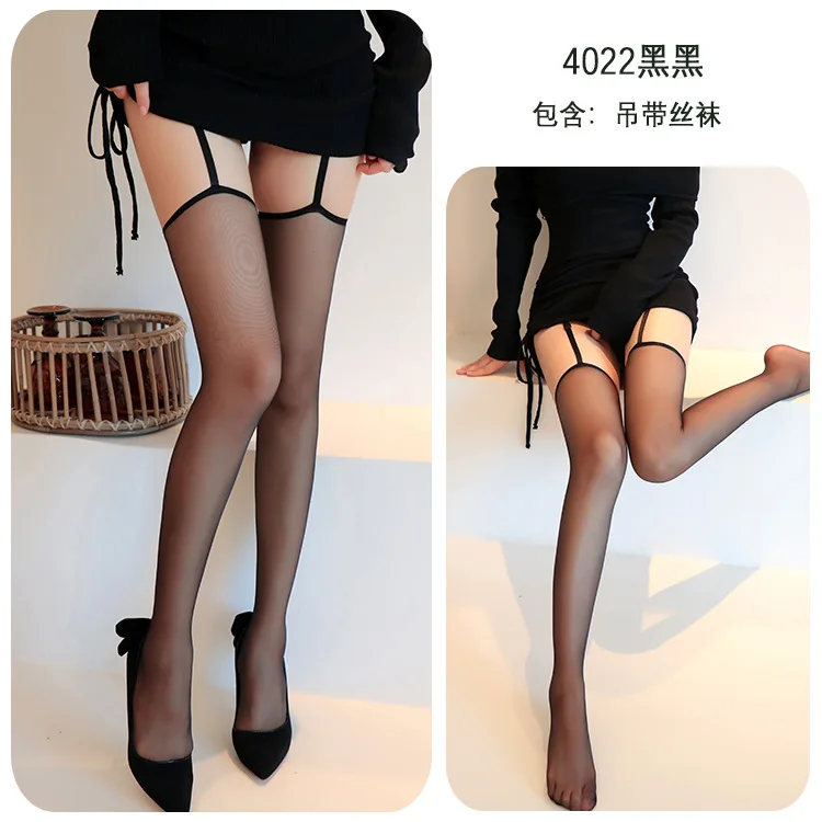 

Длинные ночные сексуальные чулки с подвязками Pure Desire, цельные чулки, женские контрастные чулки с красным краем, черные чулки, длинные сексуальные чулки 4022