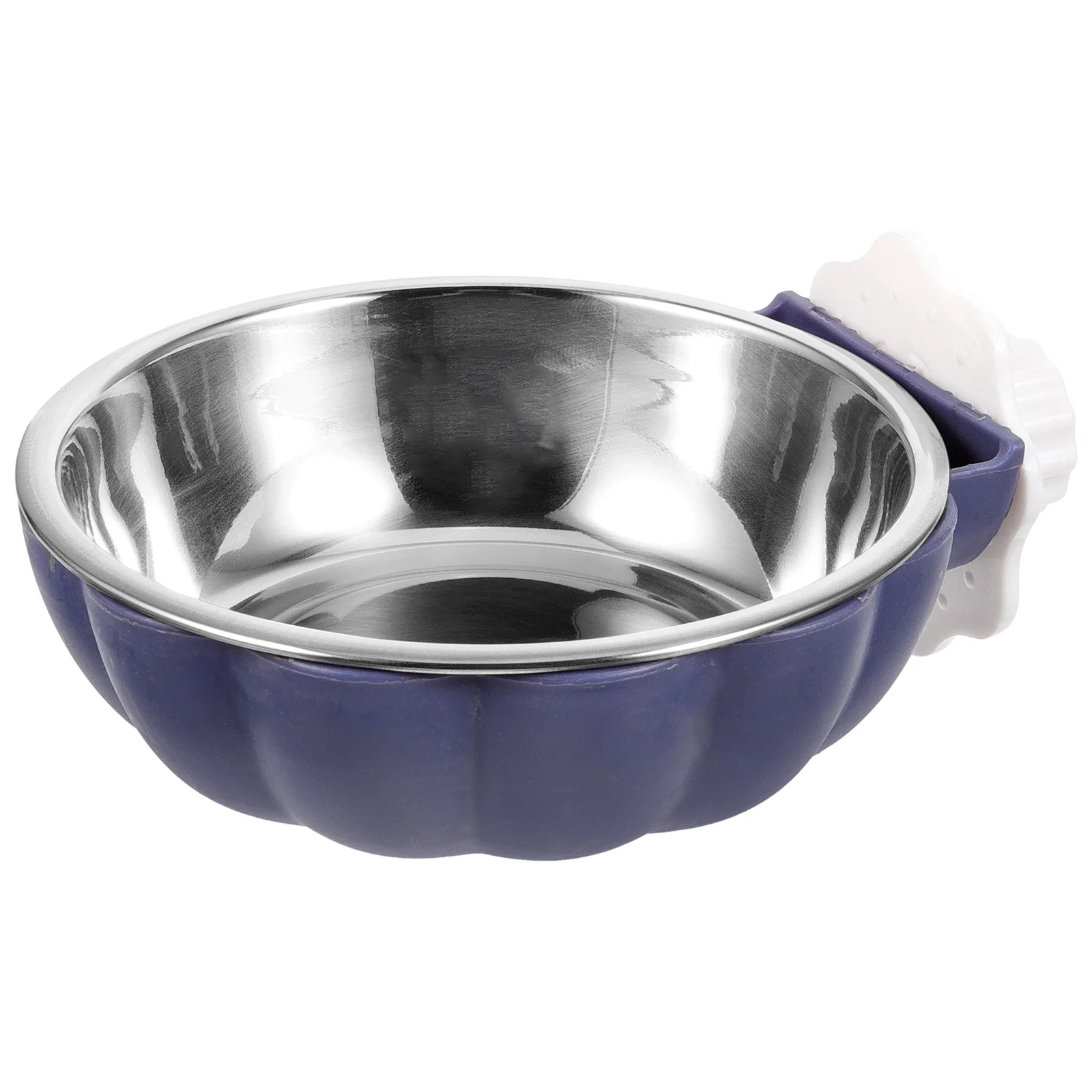 Cage Hanging Pet Bowl Kennel Water Dish Crate 13x11cm Stainless Steel Plastic Puppy Supply