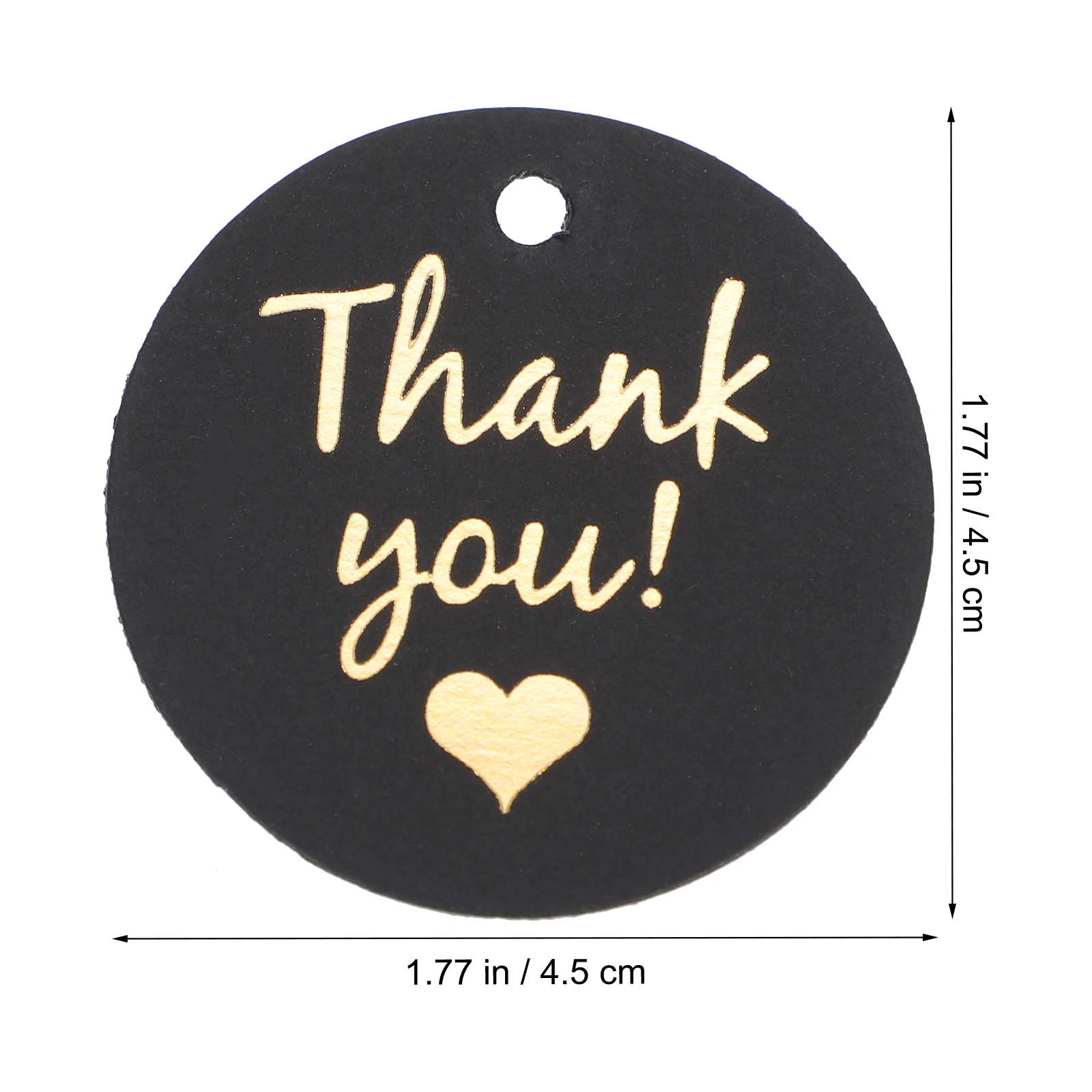 

100 Pcs Round Foil Cards Decorative Small Tags for Party Wedding Favors Gift Labels Personalized Thank You Tags