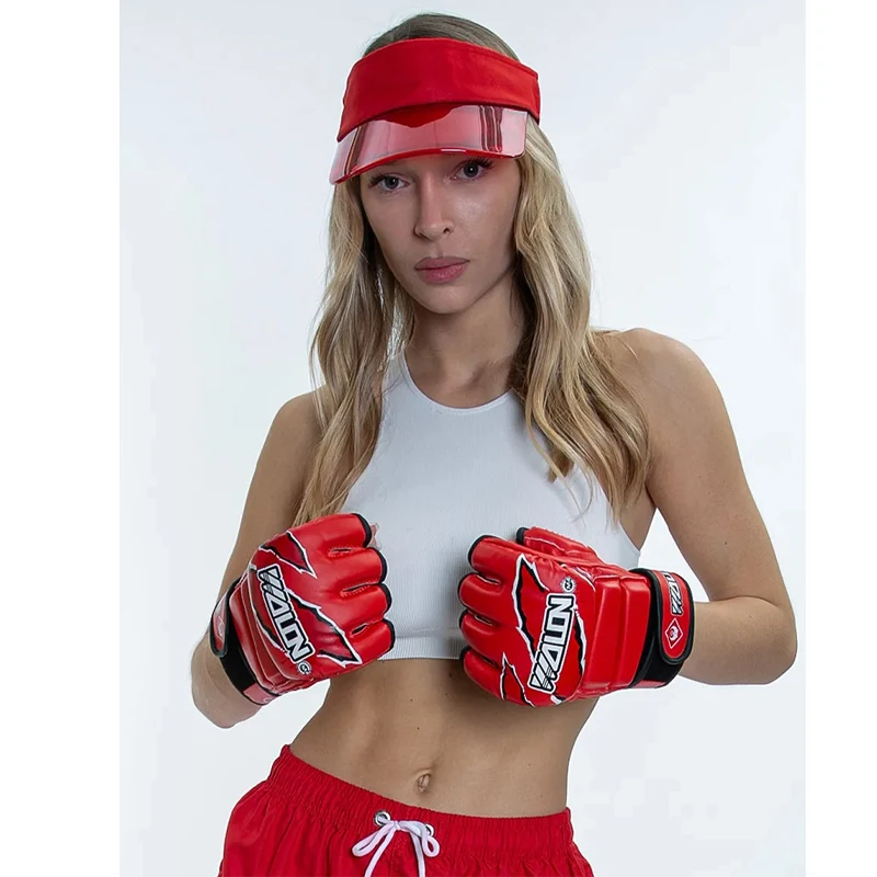 

Summer Transparent Jelly Sports Sun Hat Red Dazzling Empty Top Golf Sun Hat with Adjustable Velcro Strap Cycling Tennis Sun Hat