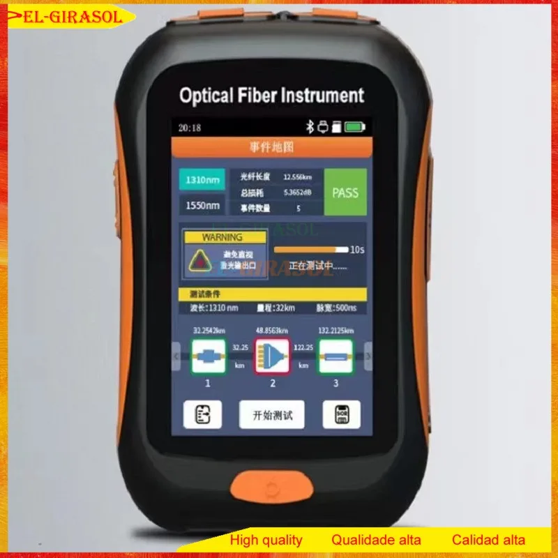 Mini OTDR NK2800 5-IN-1 Active Fiber 1550nm Fiber Optic Reflectometer and VFL OLS OPM FTTH Event Map English 20dB 80Km