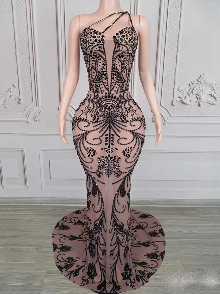 고품질 핫 스탬핑 섹시 시스루 메쉬 멜빵 드레스 2025 신상 맞춤 여성 의류