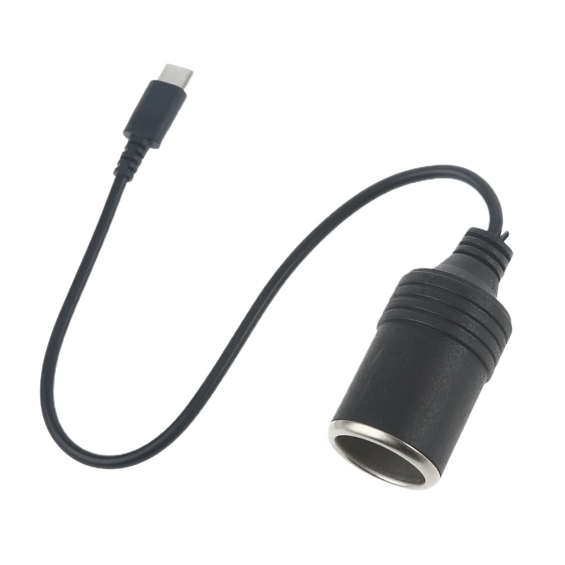 USB C PD to 12V 60W Car Cigarette-Lighter Socket Female Converter Adapter Cord for Car Car Vacuum Cleaner Dropship