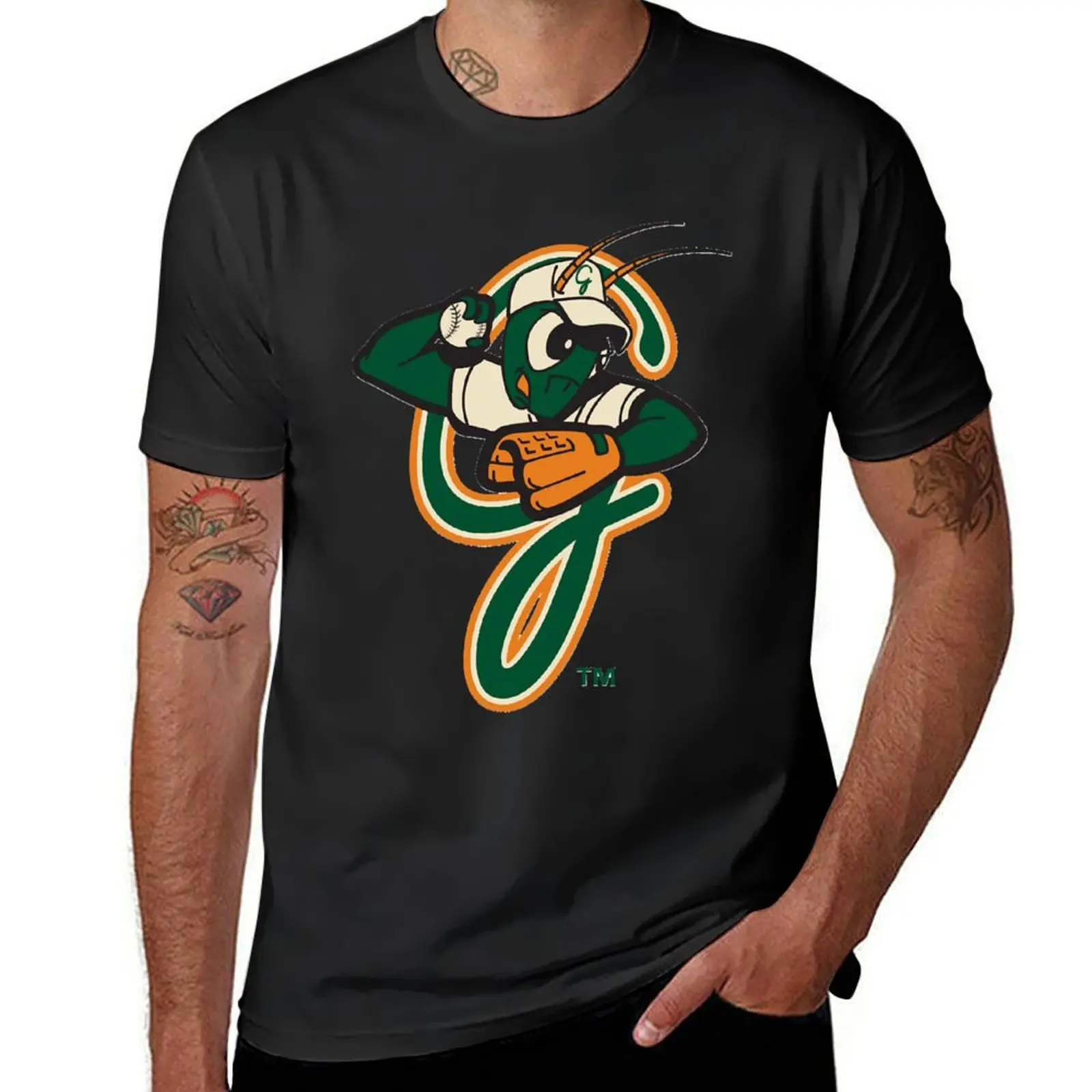 Greensboro Grasshoppers T-Shirt sports fans oversizeds oversized blacks T-shirts for men cotton