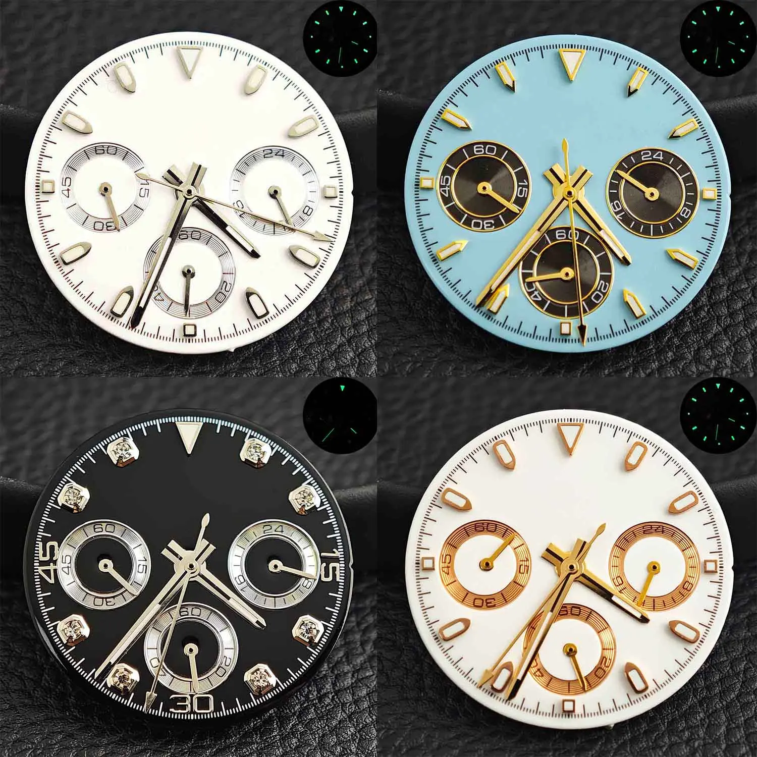 قرص VK63 مقاس 29 مم/قرص أخضر مضيء مناسب لملحقات استبدال ساعة حركة الكوارتز VK63