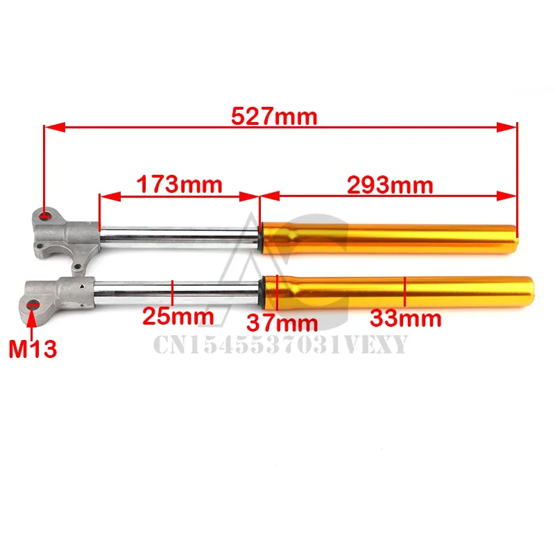 Front fork suspension spring shock absorber suitable for mini pocket children\'s bicycle motorcycle 47cc 49cc 2 stroke cooler