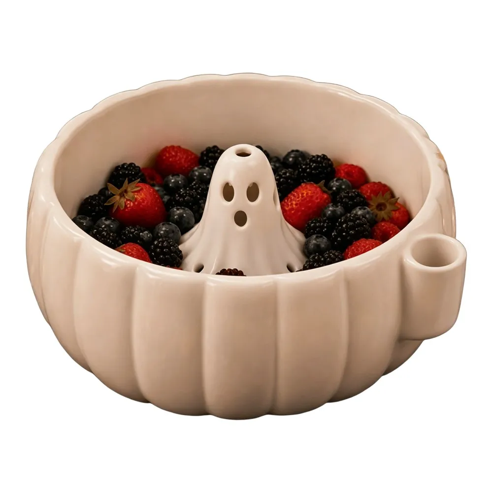 3D Printed Spiral Bowl For Halloween Party Decor Pumpkin Design Serving Dish For Snacks Fruits Garden Home Decoration Item