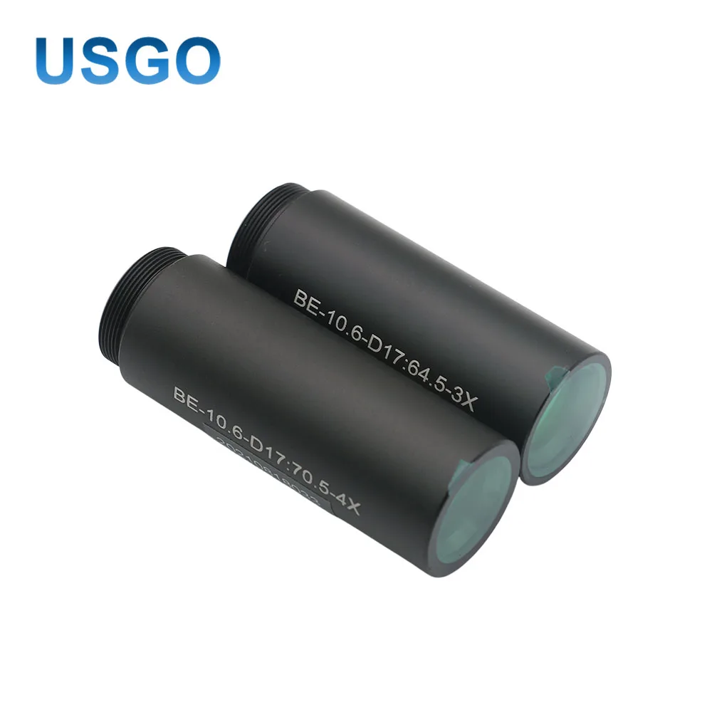 USGO 10600nm CO2 Laser Beam Expander 2X to 10X Galvanometer Marking Machine Optical Lens Laser Beam Expanders Components