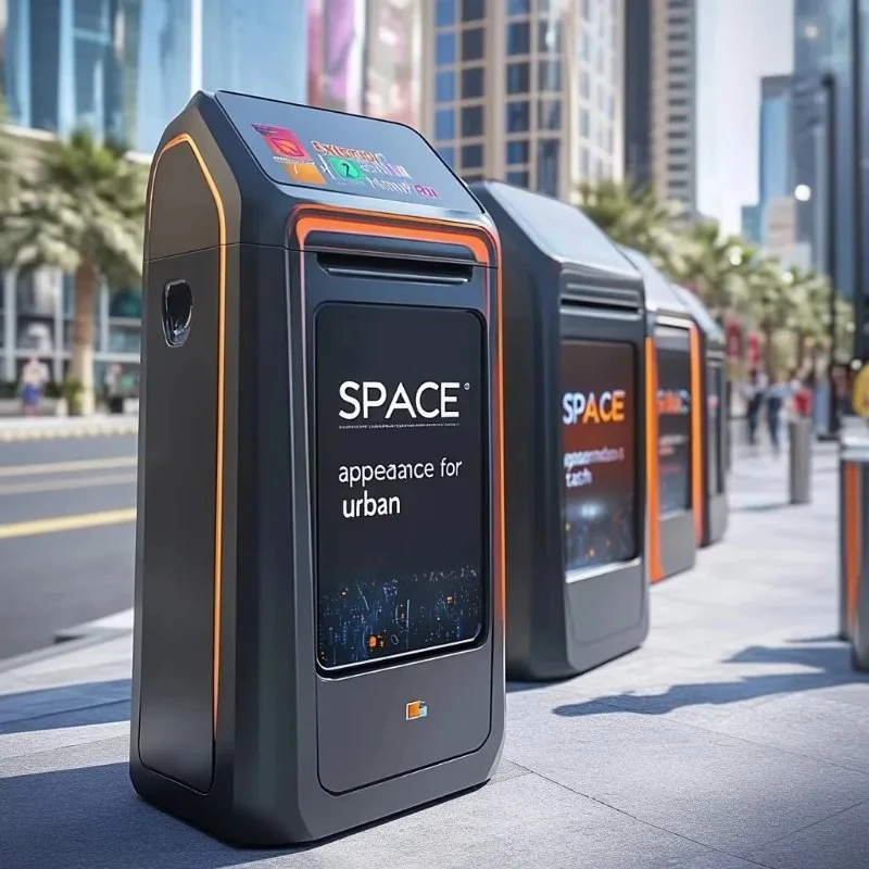 

Сверхмощный умный мусорный бак с крышкой с датчиком движения и простым уходами на открытом воздухе