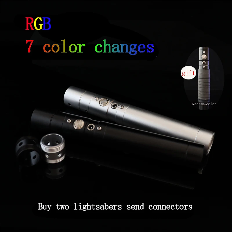 

2024 75cm Lightsaber Metal Handle Rgb 7changing Color Sound Effect Light Saber Children's Cosplay Toy Birthday Gift Laser Sword