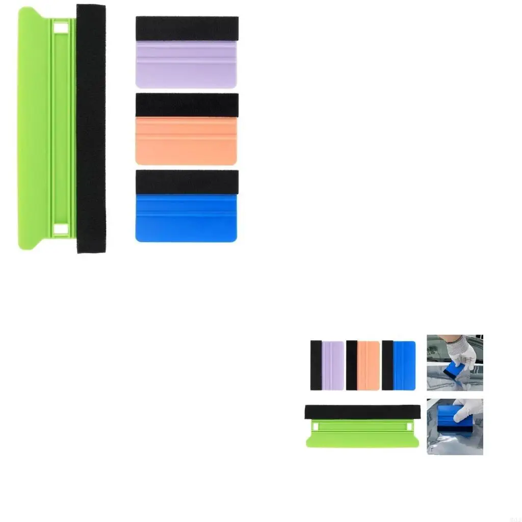 

4pcs Well Squeegee Tools, подходящие для плавного применения оконных пленок и наклейки на обои.
