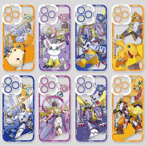 Digimon Adventure Clear Case For Samsung Galaxy S24 S23 S22 Ultra S21 S20 FE Note 20 10 Plus A15 A25 A35 A55 Silicone Back Cover