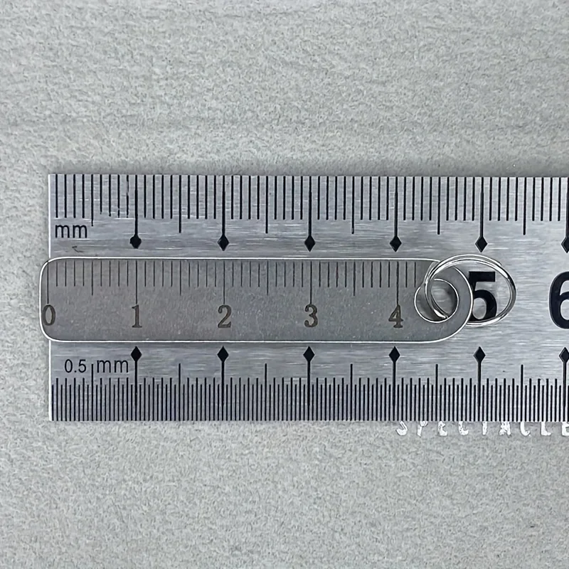 Mini righello portatile in acciaio inossidabile con portachiavi - strumento di misurazione per ufficio e materiale scolastico