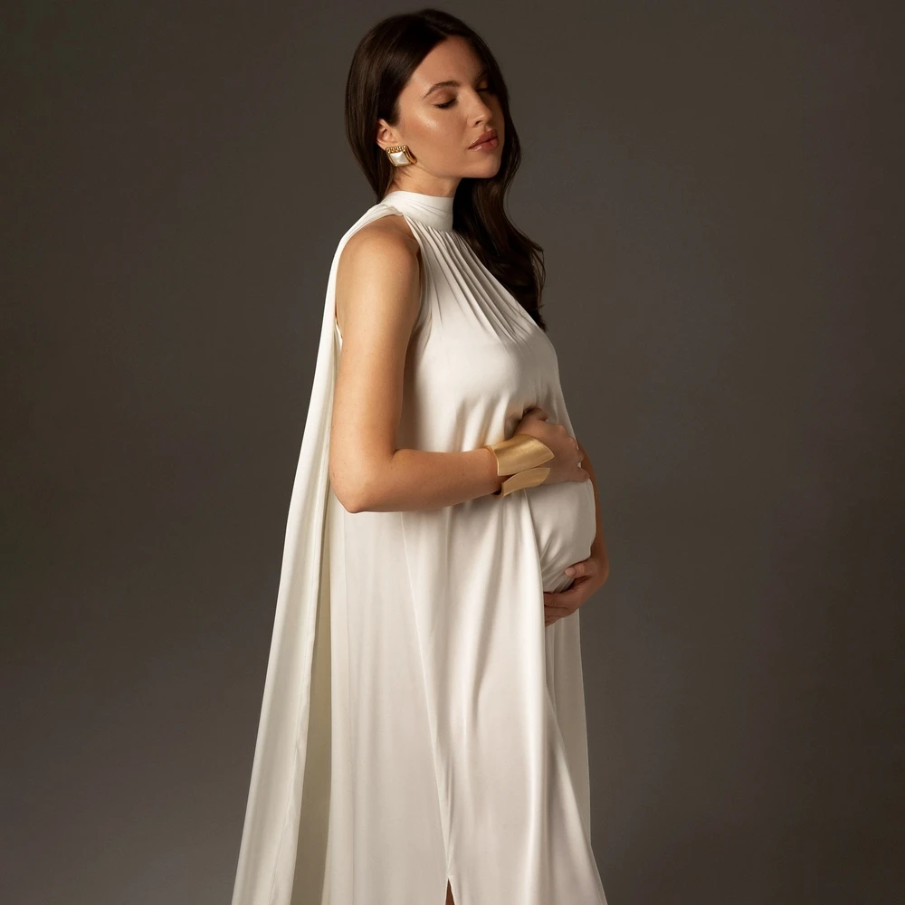 Maternity Photography Props Dress Elegant Cape Pregnant Women Photoshoot Gown Studio Pregnancy Outfits Baby Shower Outfits view 5