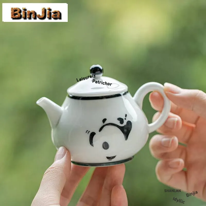 

140 мл ручной рисунок панды чайник бытовой бутик фильтр древний маленький размер горшок чайник для замачивания предметы украшения
