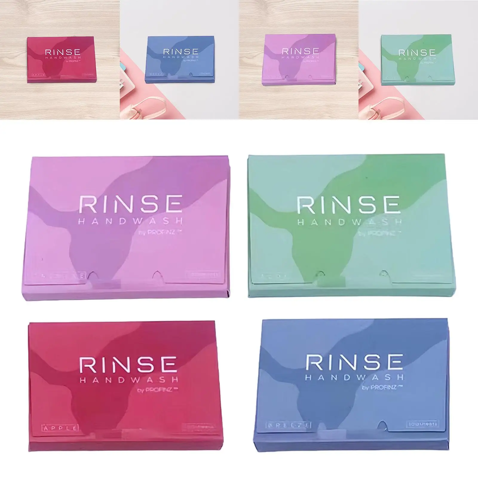 Hojas de jabón para lavar a mano, 1 caja de escamas de jabón para acampar en interiores, 100 unidades