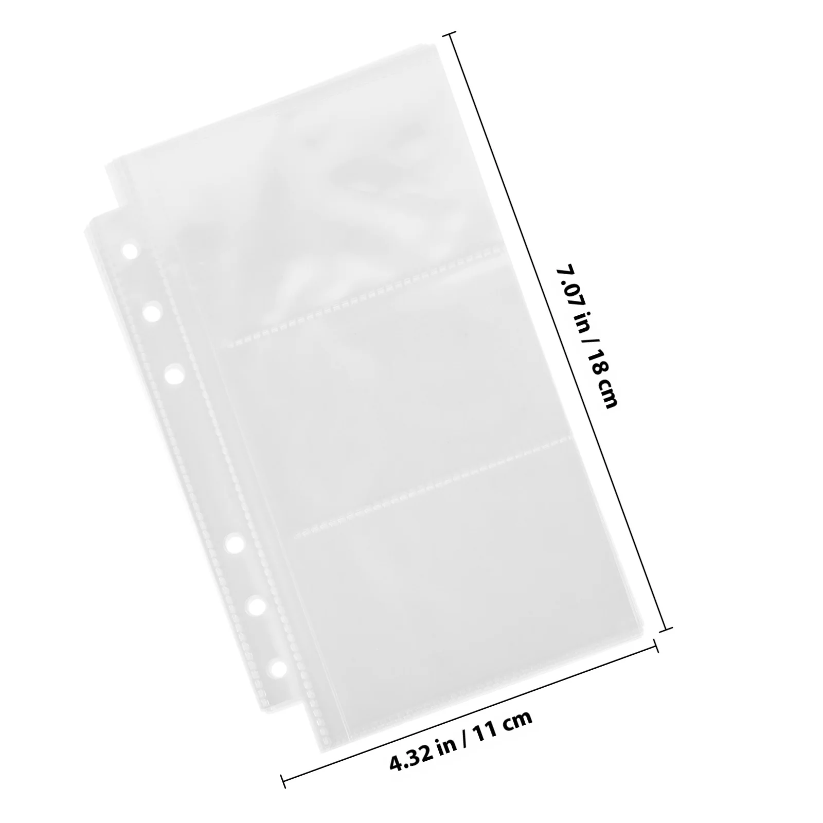 5 Books Scrapbook Refill Pages Photo Album Sheet Protectors Clear PVC Replacement Scrapbook Binder Protective Sheets