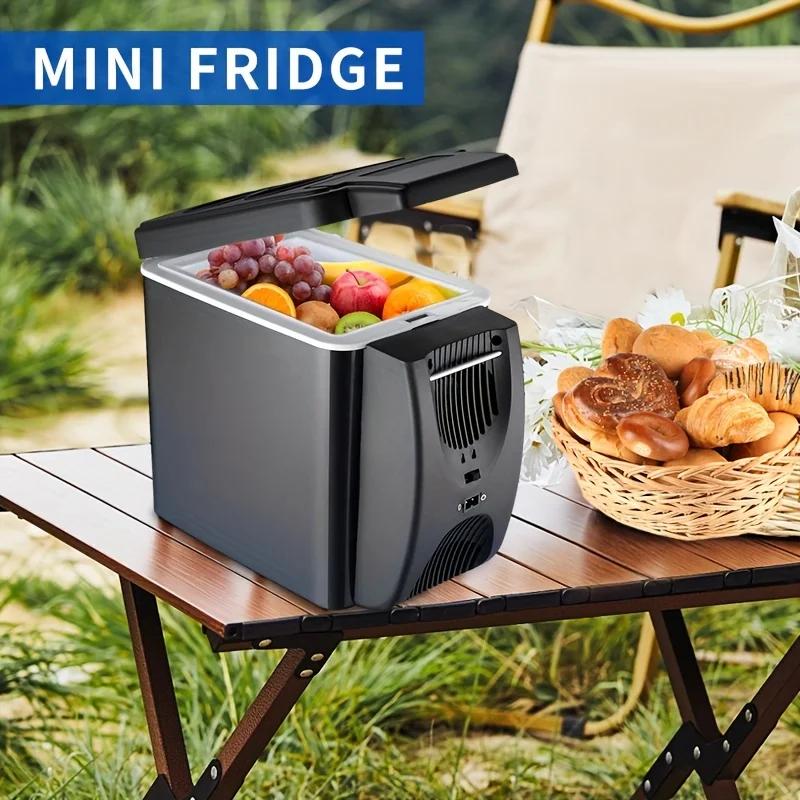 Mini Freezer, 1.59gal Portable 12V Camping Electric Ice Box, Suitable For Fruits, Beverages, Food, Skin Care Products, Home, Car