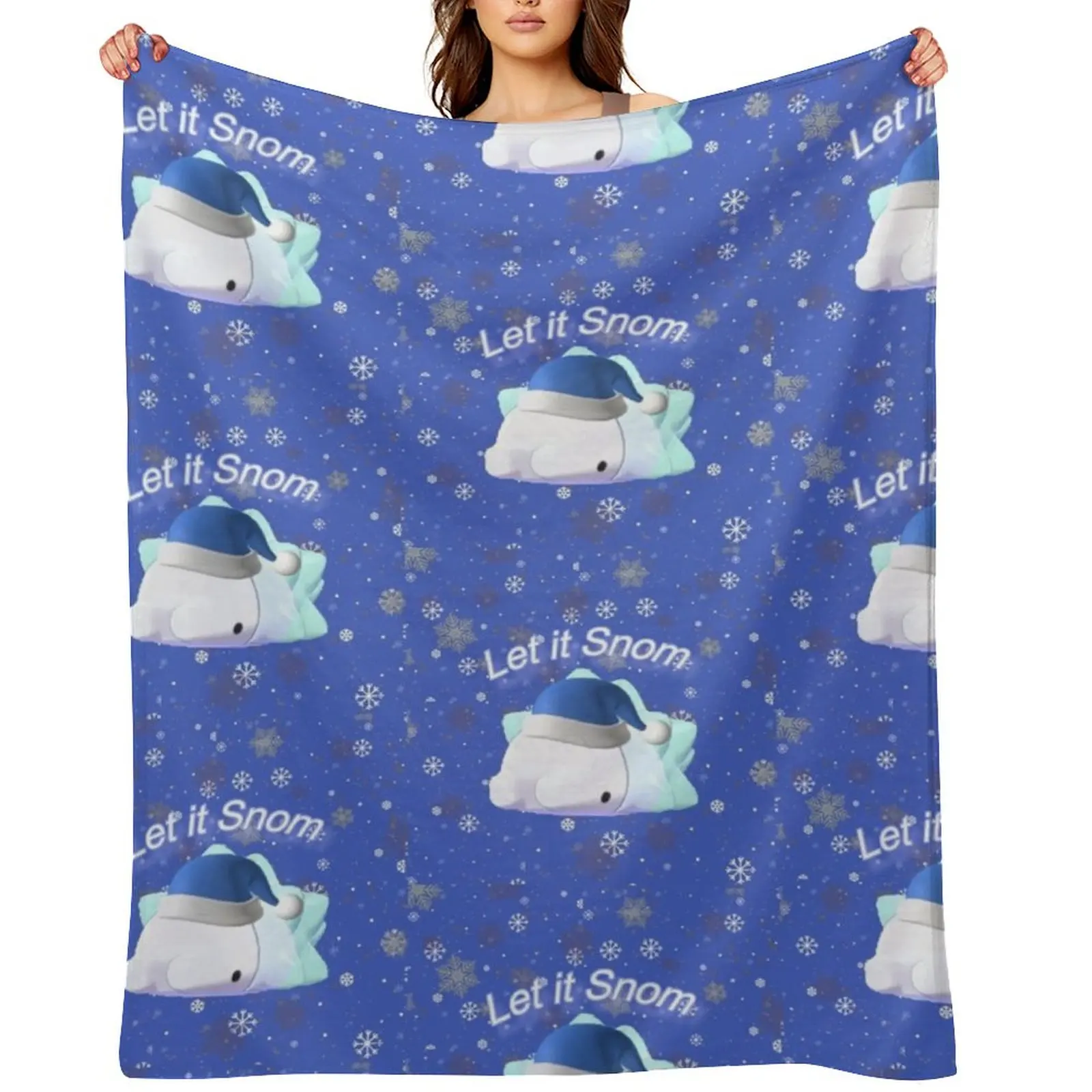 

Let It Snom Throw Blanket Bed Loose cosplay anime Blankets