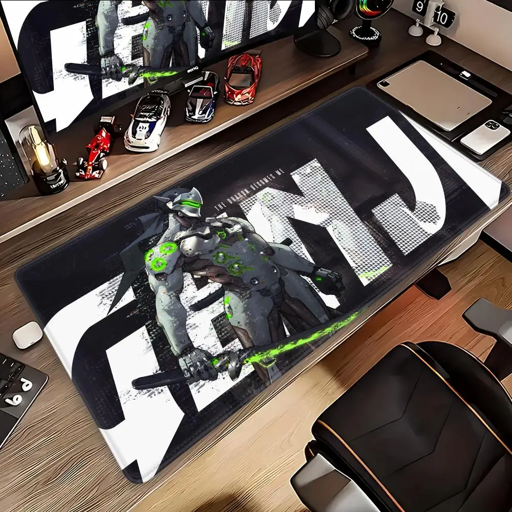 Overwatch Genji Game Beautiful Patterns Office Computer Desk Mat Table Keyboard Big Mouse Pad Laptop Cushion Non-slip Decor