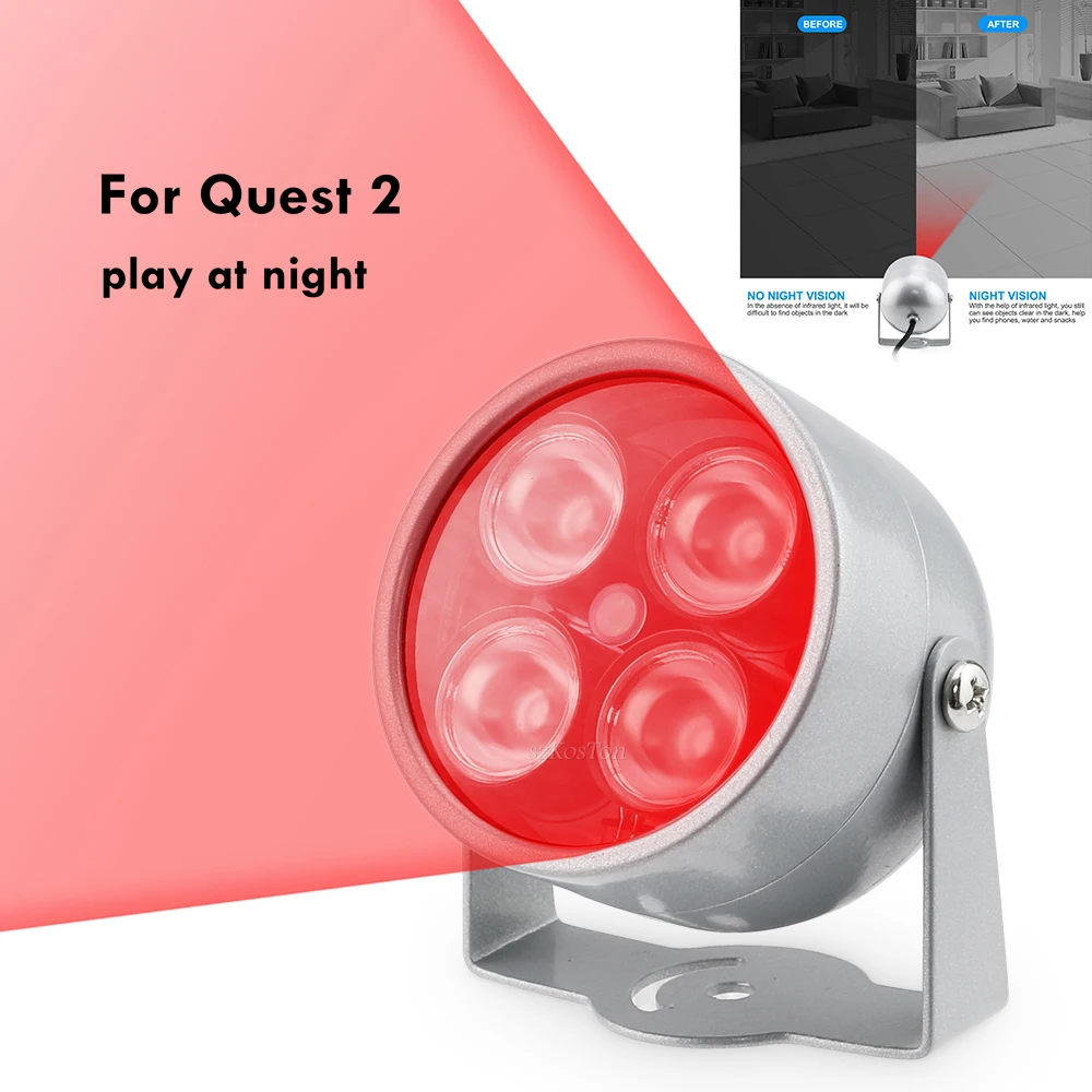 Upgraded VR Infrared Light IR Illuminator for Meta Quest 3S /3 PICO 4 Enhanced Night Tracking for Oculus Quest 2 Accessories