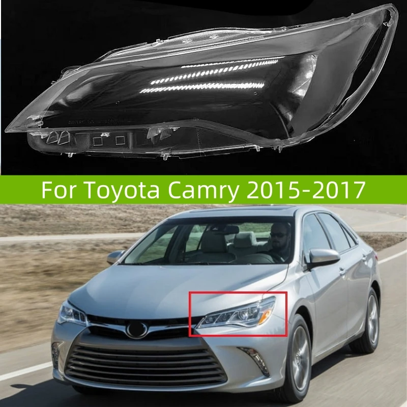 

Для Toyota Camry 2015 2016 2017, автомобильные аксессуары, крышка передней фары автомобиля, замена оригинальной линзы