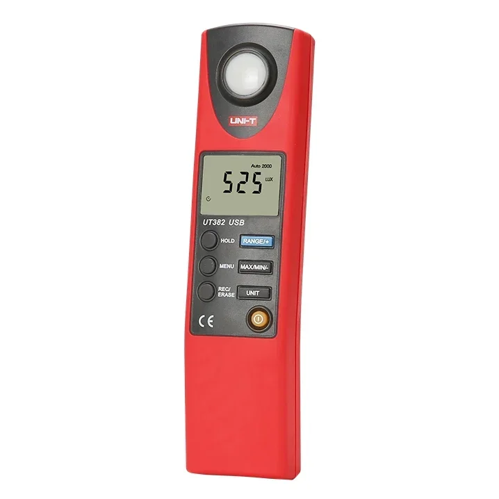 UNI-T UT382 Digital Illuminometer Light Illumination Meter 20~20000 Lux 0~2000 FC MAX/MIN Displaying Data Logging