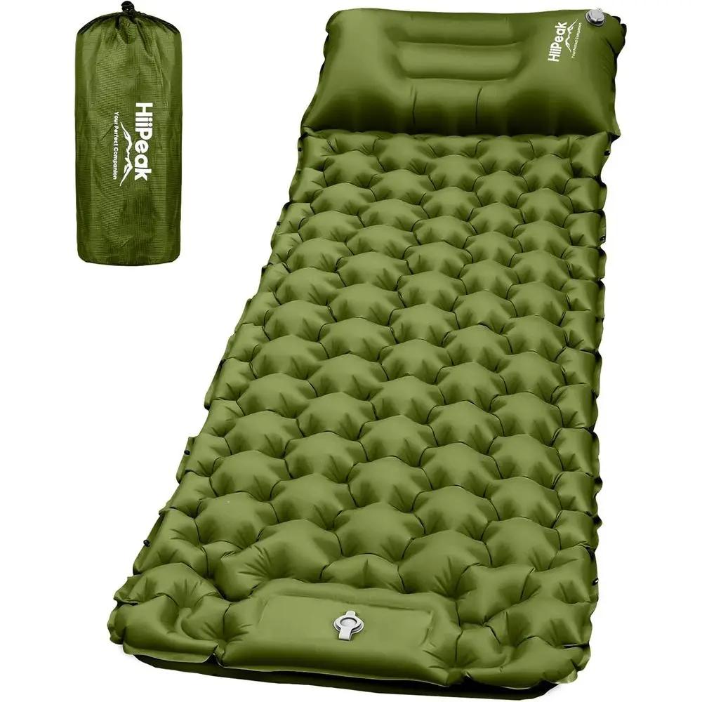

Sleng Pad or Camping- Ultralight Iatable Sleng Mat with Built-in oot Pump & Pillow, Upgraded Compact Camping Air Mattror Tent, B
