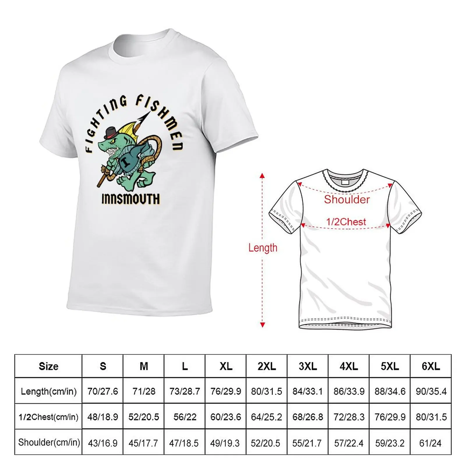 Innsmouth Fighting Fishmen T-Shirt Christmas Casual Tee Shirt