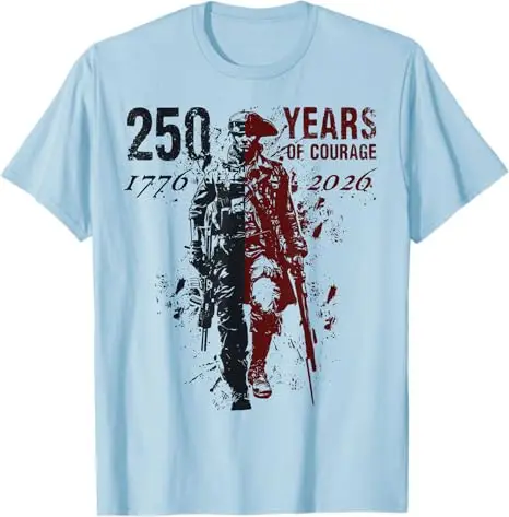250. Jahrestag 250 Jahre Amerikanisches USA Patriotisches 4. Juli T-Shirt Y2k Herrenmode Kleidung Grafik-T-Shirt Neuartiges Geschenk – Detail 11