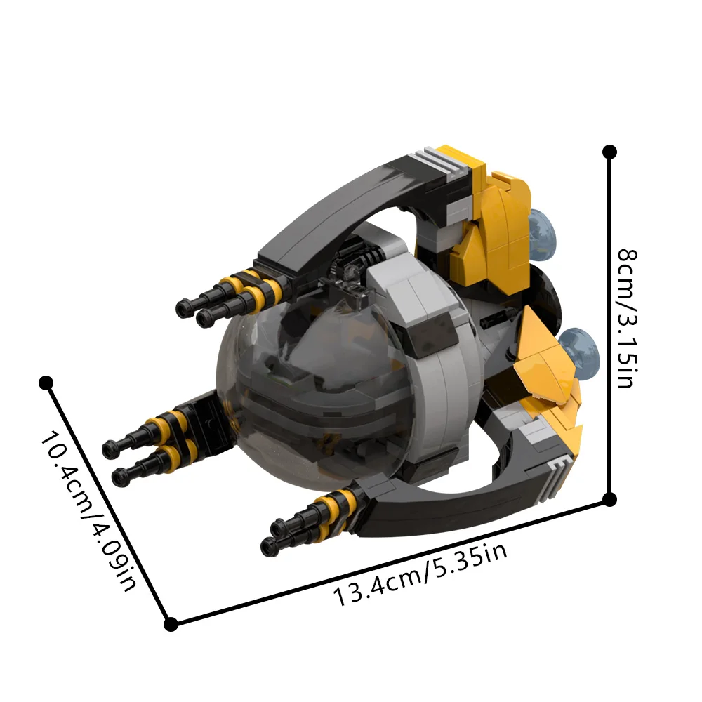 MOC Movie Space Series The Stinger Building Blocks Model Space Flight Fighter Bricks diy Assembled Toy for Children Gift