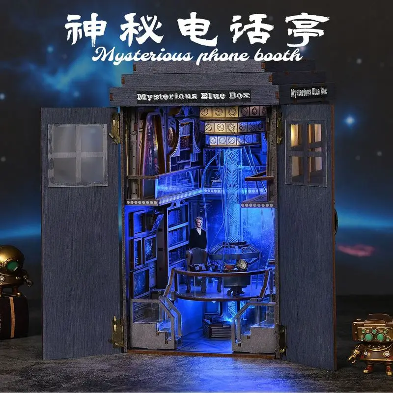 magical-and-mysterious-telephone-booth-diy-small-house-model-house-book-stand-assembly-manual-assembly-bookshelf-decoration
