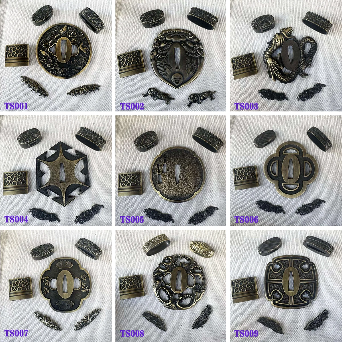 

Крепление для самурайского меча (цуба), различные типы цинковых металлических цуба, защитные накладки для катаны, аксессуары для японских мечей
