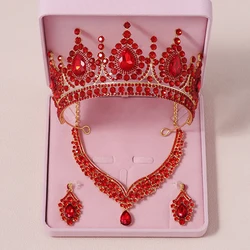 Itacazzo Bridal Headwear Set Crown Necklace , Fashion Tiras Suitable for Women's Wedding or Birthday Parties(Excluding box)