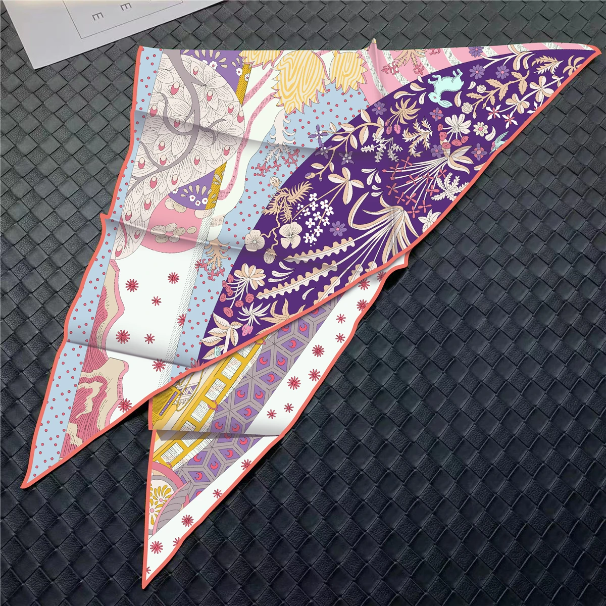 Brand Triangle Scarf Woman New Voice of the Times Twill Silk Scarves Luxury Bandana Headband Hijab Foulard Neckerchief Shawl