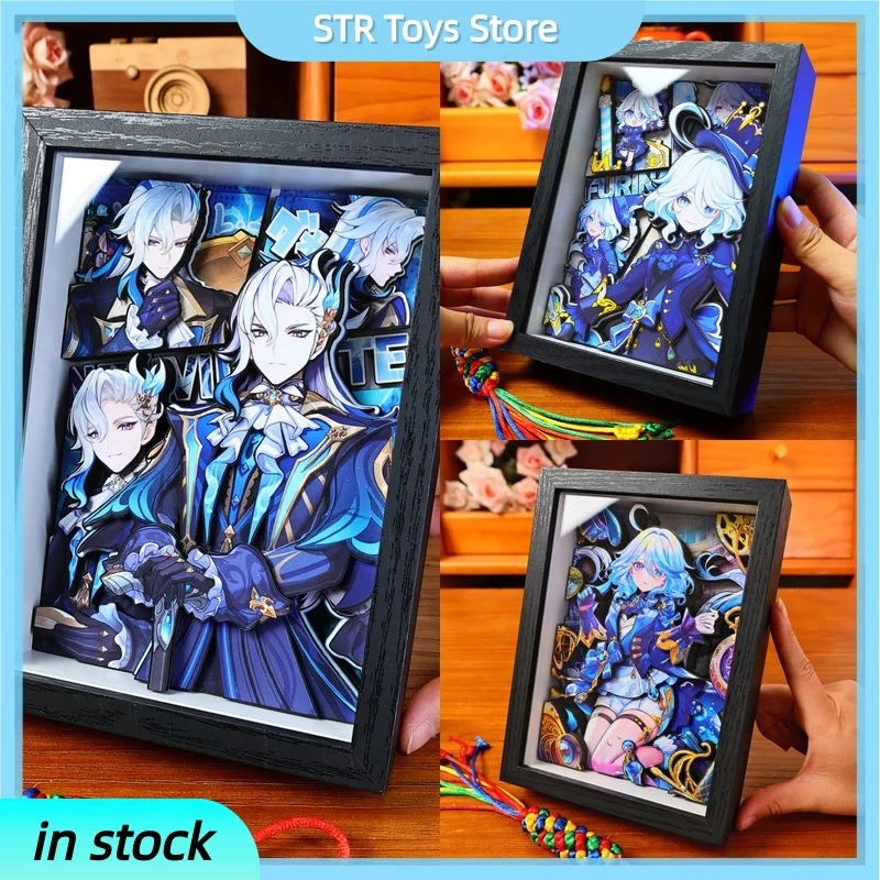 

Игровая фигурка Genshin Impact Diluc Ganyu Focalors Furina Kaedehara Kazuha Neuvillette, фоторамка, украшение в стиле аниме, рождественские подарки