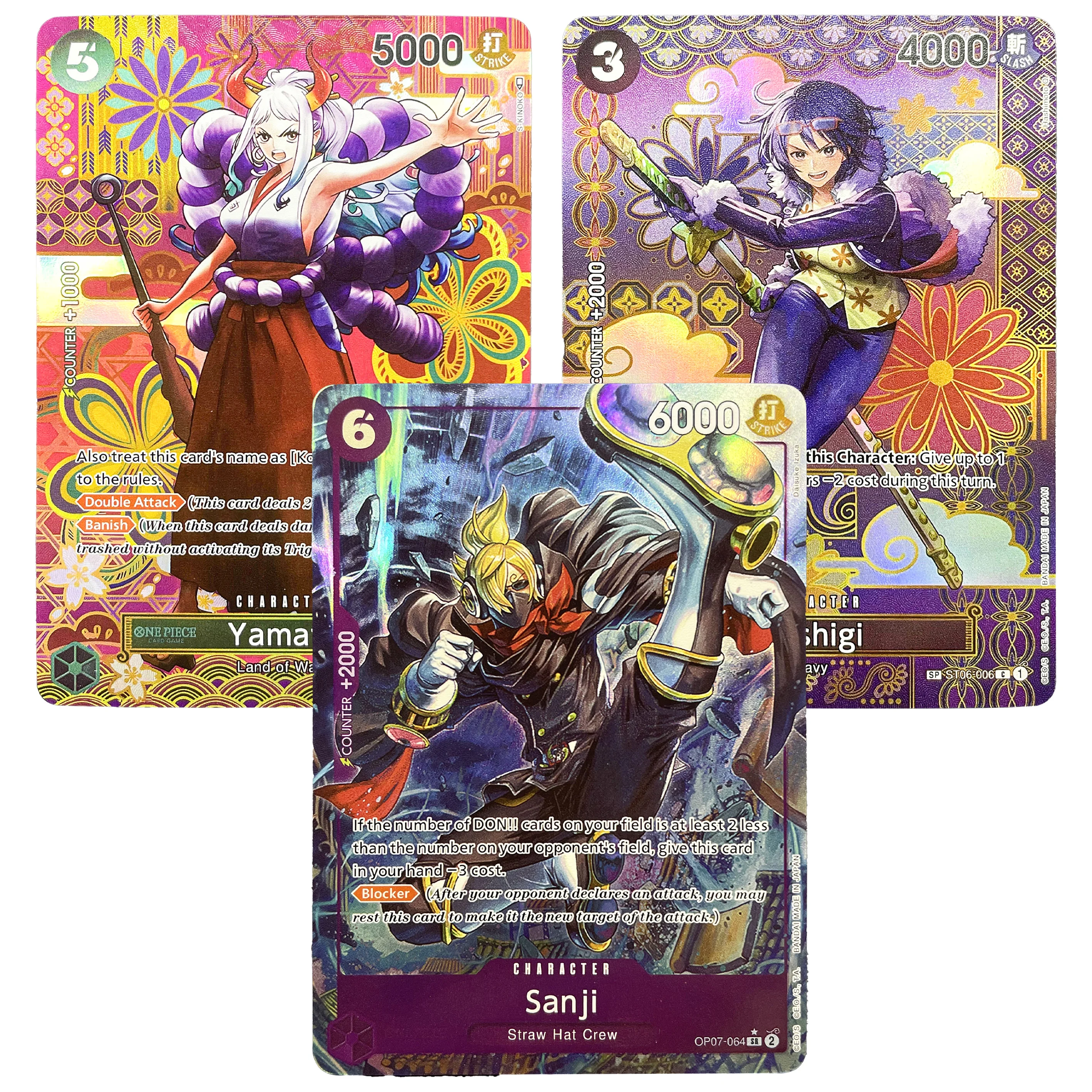 

55Pcs/Set ONE PIECE Cards English Version OPCG Yamato Tashigi Sanji Tashigi Hancock Maria Mihawk Anime TCG Game Collection Cards