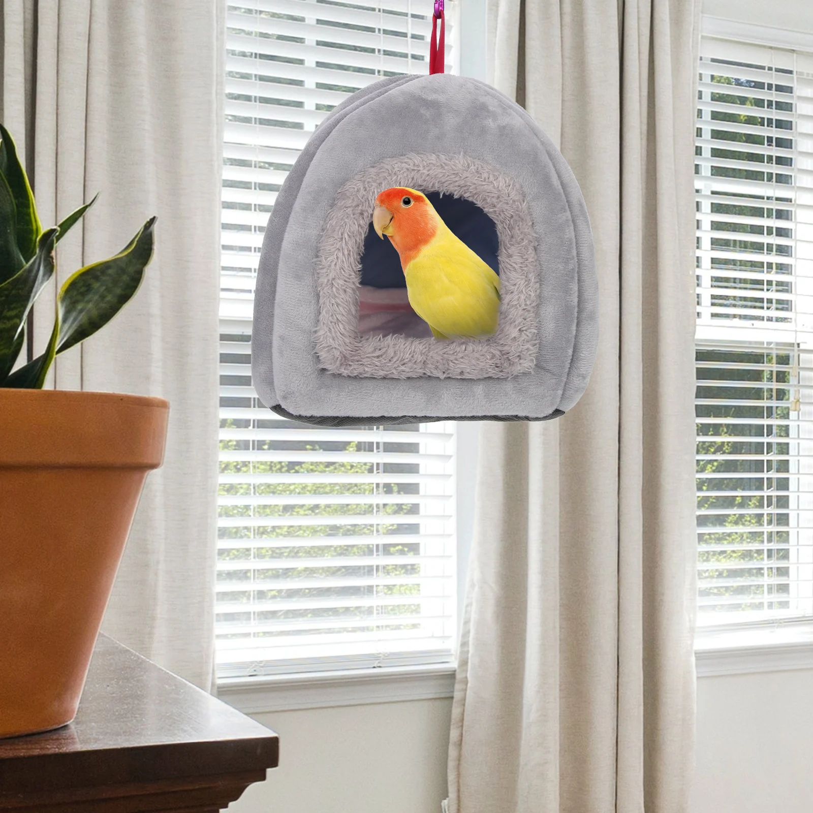 

1 Set Parrot Winter Conure Nest Hanging Pet Tent Bed Winter Hammock Bird Cage Accessories For Parakeets Bird Sleeping Bed Small