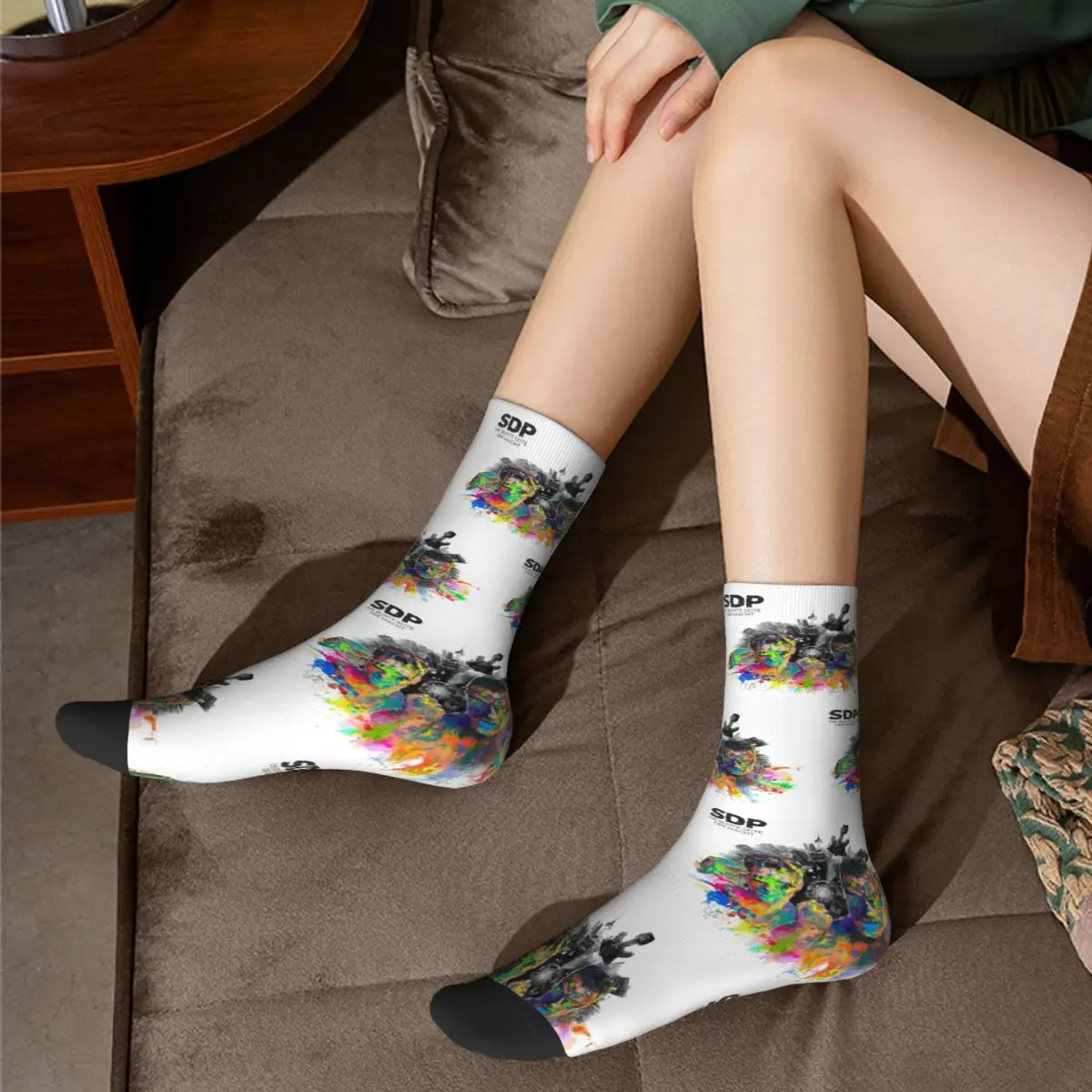 Sdp Band Music Singer 2024 Tour Hip Hop Accessories Men Women Socks Non-slip Graphic Middle Length Sock Cotton Gifts