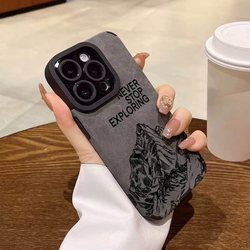 Funda de teléfono a la moda Never Stop Exploring para iPhone 16 17 Pro Max 15 14 13 12 11 Pro Max Air XR X XS 16E Plus